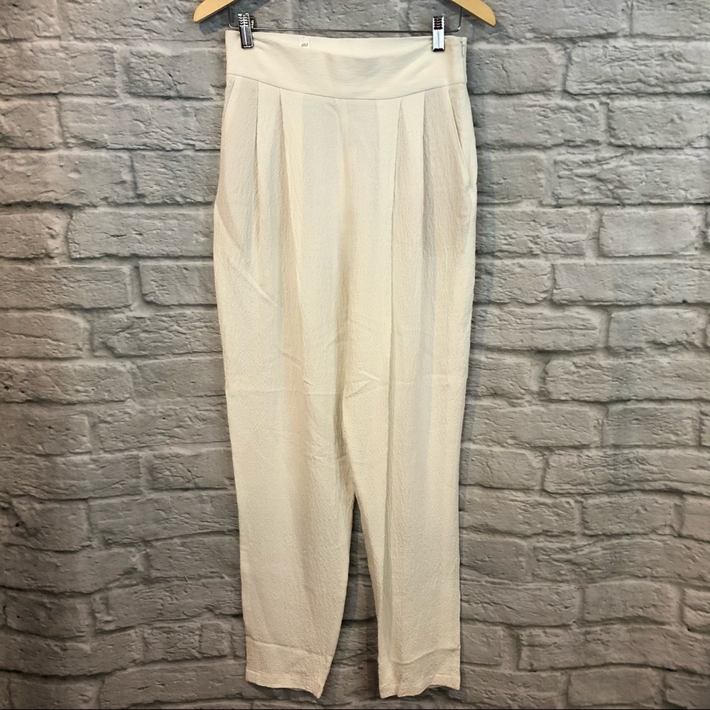 NWT Sita Murt White Embossed High Waisted Trousers - Picture 2 of 8